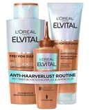 L'Oréal Paris Elvital Fiber Booster tegen haaruitval, uniseks, cadeauset: shampoo 200 ml, spoeling 150 ml en serum 102 ml