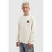 Ballin sweater met borduursels en print - ecru