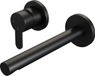Brauer Black Edition Robinet de lavabo encastrable avec bec droit et rosaces Modèle D2 Noir mat