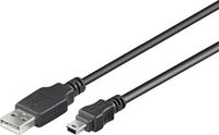 PremiumCord KU2M3A USB-kabel USB 2.0 3 m USB A Mini-USB B Zwart