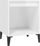 vidaXL Nachtkastje 40x35x50 cm hoogglans wit