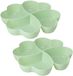 Excellent Houseware Plateau à snacks / plateau de service - 2x - Vert - Plastique - D32 cm