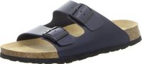 Natural Sense unisex pantoffels muiltjes sandalen leer navy 1095020