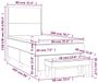 vidaXL Boxspringbed met matras, fluweel, donkergroen, 90x200 cm