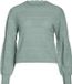Vila Trui Vimilos L/s O-neck Pointelle Top - 14113507 Blue Surf Dames Maat - M