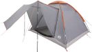 vidaXL Tunneltent 4-persoons Grijs/Oranje Polyester/Glasvezel