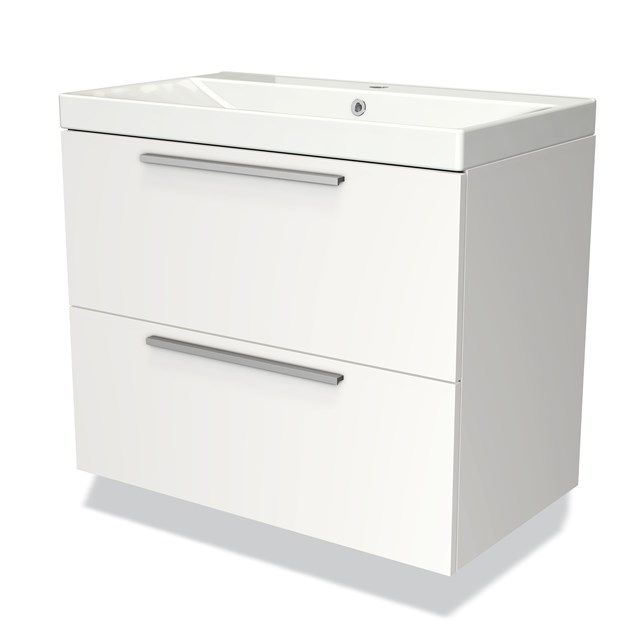 Maxaro Badkamermeubel 80cm Modulo Mat Wit Keramiek