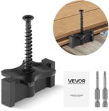 VEVOR 500x Verborgen Bevestigingen, Afstandhouders voor Vlonderplanken, Universele Composiet T-Clips en Kunststof Bevestigingen Met Schroeven, Geschikt voor Plankafstanden van 6,5 Mm en Plankhoogte van 10 Mm