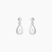 Boucles d'oreilles puces Bethilda argent blanc oxyde de zirconium