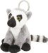 Ravensden Ringstaartmaki Sleutelhanger - Grijs - Pluche - 10 cm