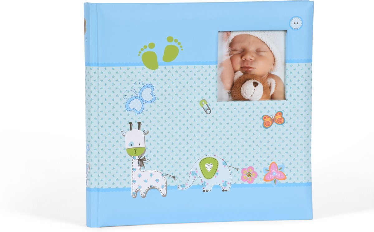 Henzo BABY MOMENTS S fotoalbum - Babyalbum - 25 x 24,5 cm - Blauw - 40 Pagina's