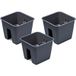 Prosperplast Geländertopf Ratolla Railing, 3er Set, Rattanlook, Anthracite