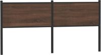 vidaXL Hoofdbord - 180 cm - Bois traité et acier - Chêne brun