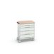 Bott Verso Mobiele Kast | 800x600x980mm | 5 Laden | MPX Top | RAL 7035