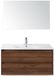 BES LED Dante Badmeubelset 100 cm - Walnoot - Keramische Wastafel Wit Enjoy met Spiegel