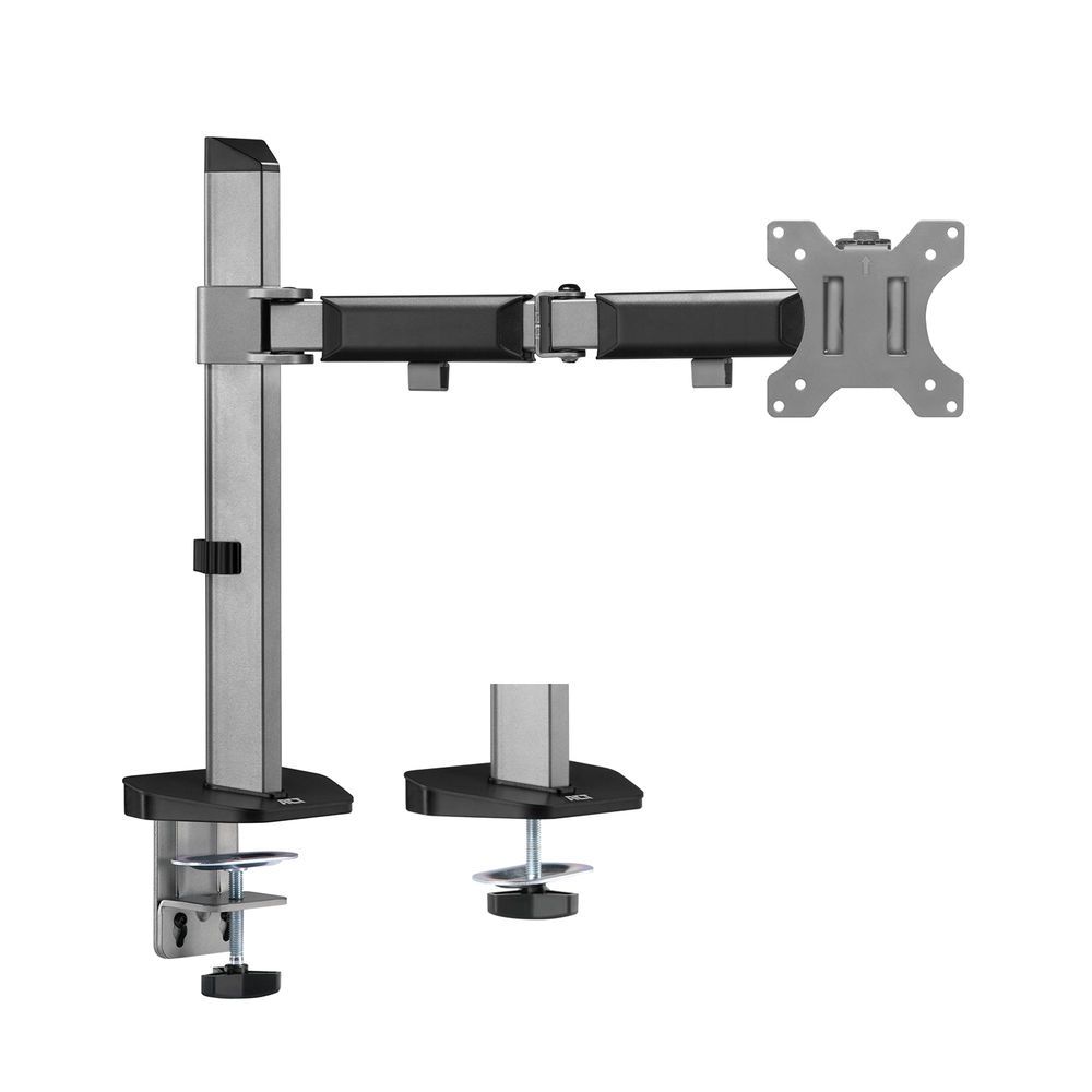 ACT Monitor Arm - Desk Mount for 1 Monitor up to 32" - Silver