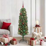Prolenta Maison Exclusive Kunstkerstboom met 150 LED-lampjes, inclusief standaard, groen, 150 cm