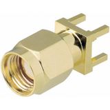 BKL Electronic 0419021 SMA-Reverse-connector Stekker, inbouw verticaal 50 Ω 1 stuk(s)