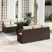 vidaXL Salon de jardin 7 pièces marron et crème