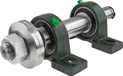 Jeu de base pour scie circulaire (pour coupes circulaires et transversales) avec un alésage de 30 mm / filetage à droite / 300 mm / basé sur des roulements UCP207