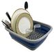 Ensemble de camping pliable avec évier et panier à linge