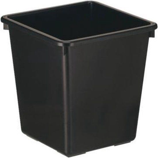 Vepa Bins Papierbak Kunststof Vierkant Taps 27 liter Zwart - 40 cm breed