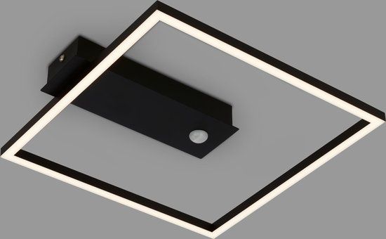 BRILONER NICI LED Plafondlamp - Zwart - 32 cm - Met Sensor