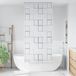Prolenta Maison Exclusive - Douchegordijn, 100x240 cm, vierkant patroon