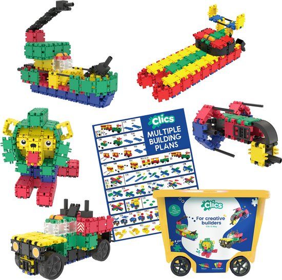 Clics Bouwblokken - 20 in 1 Bouwset - 560 Stuks - 4+ Jaar