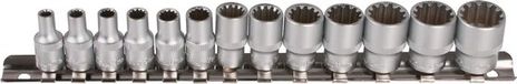 SW-Stahl multi-dopsleutelinzetstukken, 14 stuks, Zilver, Staal