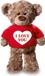 Bellatio Decorations Shoppartners Bv Knuffel teddybeer hartje - i love you - 24 cm - pluche - met shirt