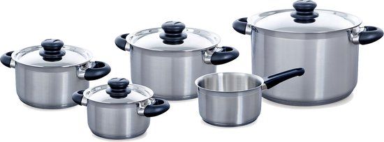 BK Karaat+ Pannenset - 5 delig - RVS