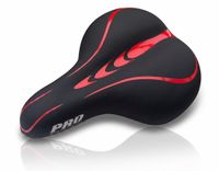 Pro Sport Lights Fietszadel Heren Dames Selle Zadel Comfort Royal Cruiser Unisex Fiets E-Bike Zwart/Rood