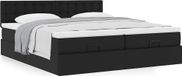 Maison Exclusive - Cadre de lit ottoman avec matelas noir 200x200 cm similicuir