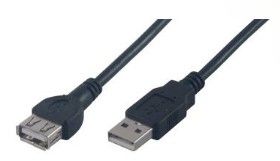MCL MC922AMF-2M/N USB-kabel - 2 m - Zwart