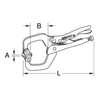 KS Tools lasklemtang beweegbare bekken 0-25mm - 1 stuk