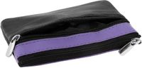 EXCELLANC Unisex Portemonnee Leer Zwart