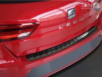 Zwart Avisa Zwart RVS Achterbumperprotector passend voor Seat Leon (5F) ST 2013-2017 & 2017- 'Ribs'