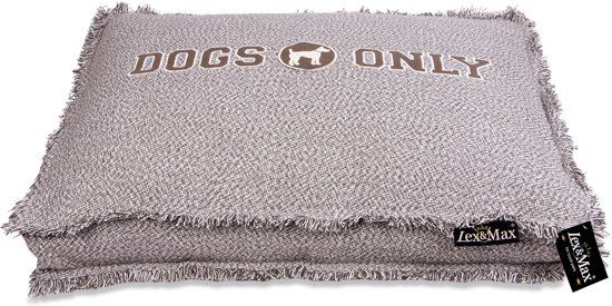 Lex & Max Dogs Only - Losse hoes voor hondenkussen - Boxbed - 120x80x9cm - Taupe