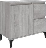 vidaXL Badkamerkast 65x33x60 cm bewerkt hout grijs sonoma eikenkleurig