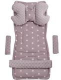 Medi Partners Universele stoelhoes Kinderwagens & Buggy's Zitinzet Kinderwagendeken 5-delig Gordelkussens + Speelboog Kinderwagenset MINKY Katoen