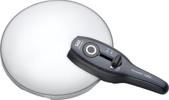 Silit Sicomatic t-Plus deksel met handvat, 22 cm, Zwart, Aluminium