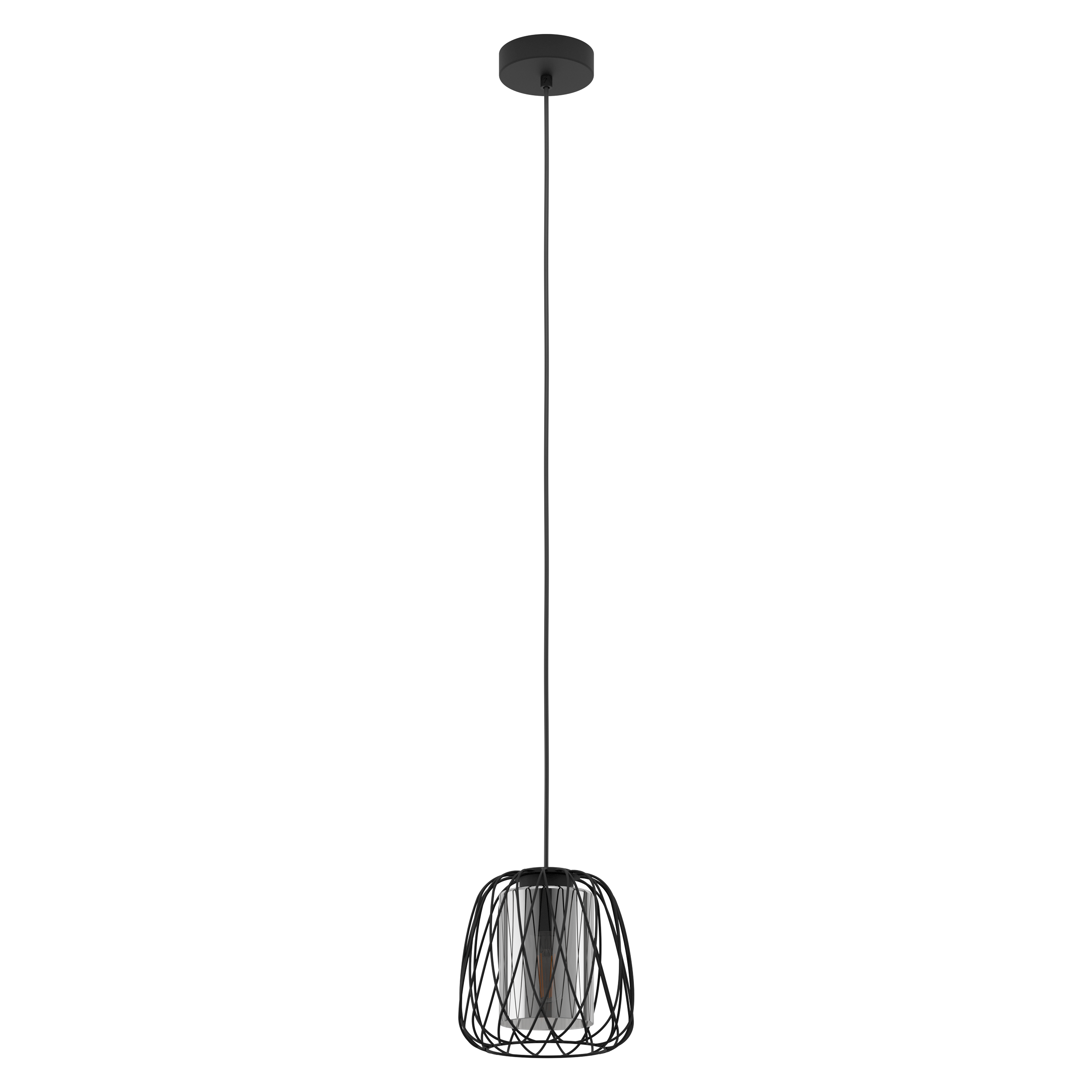 EGLO Floresta Hanglamp - Zwart - E27 - Ø 19.5 cm