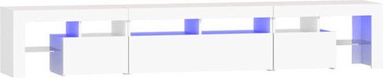 vidaXL Tv-meubel met LED-verlichting 230x36,5x40 cm wit