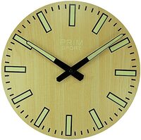 PRIM De houten horloges van Lumini onderscheiden zich door hun onmiskenbare look, mooi en zichtbaar, Lumini lichten 's nachts op, AA-batterijen zijn niet inbegrepen, 300 x 300 x 4 mm.