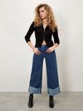 APRICOT Ikeda cropped jeans met wijde pijpen