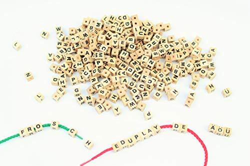 Sunnysue 100-44 - houten kralen letters, 1 verpakking, 300 stuks