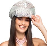 Boland Pet 'Bride' sparkle - 58 cm - Volwassenen - Vrouwen - Zilver