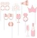 Amscan Vrijgezellenfeest Foto Prop Set - 10-delig - Rose Goud/Roze