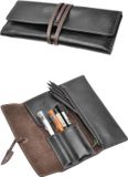Omgoods Étui à crayons Fait main en cuir de vachette